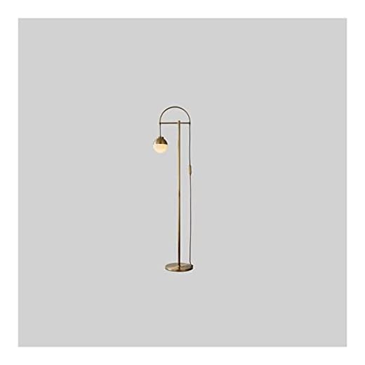 golvlampa Industriell golvlampa, LED-golvlampa Enkel stående lampa med glasskugga, minimalistisk långpole lampa bondgård hörnljus för vardagsrum kontorsläsning (glödlampa ingår inte) lampa