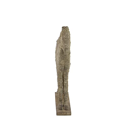 Escultura decorativa de caballo polystone 12" x 3" x 19" beige miniatura 5