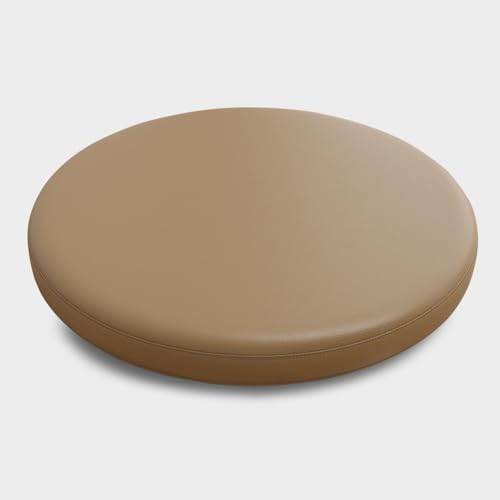 YOUGANG Cojín redondo para taburete de bar de 30/35/40/45 cm, cojín de asiento redondo de espuma viscoelástica de 4,5 cm de grosor, piel sintética, cojín de asiento para silla de comedor y cocina con