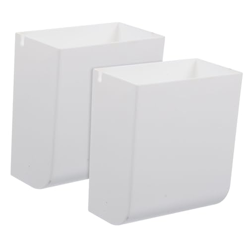 iplusmile 2 piezas Caja Organizadora de Pared Multifuncional Soporte para Mando y Teléfono Almacenamiento Compacto para Oficina y Hogar Diseño sin Perforación Material PP Duradero Color