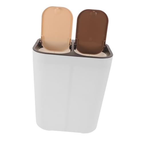 Caneca de basura rectangular para clasificación seca y húmeda