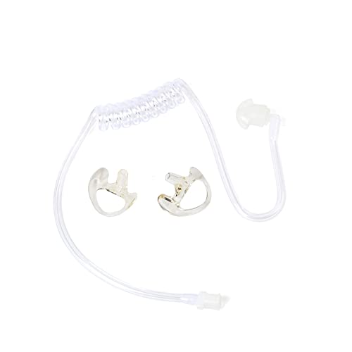 UAYESOK Tube acoustique de rechange transparent avec écouteurs en silicone souple pour radio bidirectionnelle Motorola Kenwood Baofeng Cover