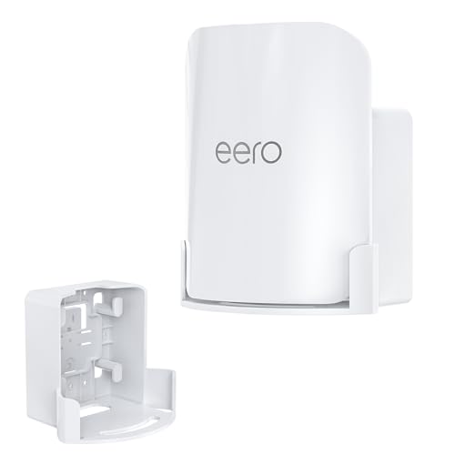Wall Mount for eero Pro 7 Tri-band Mesh Wi-Fi 7 Router Space-Saving Holder with Cable Management Easy to Install Includes Screws Compatible Only with eero Pro 7 for Wall & Outlet Mounting (1 Pack)