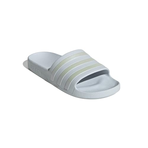 adidas adidas Womens Adilette Aqua, Halo Blue/Halo Blue/Halo Blue, 9