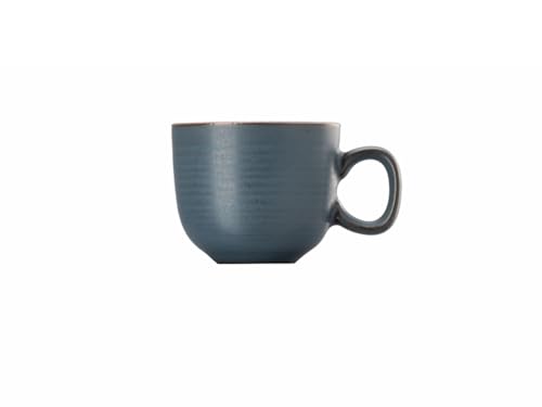 Thomas Nature Ocean - Taza pequeña de gres para espresso, taza de café moca, lavavajillas, microondas, diámetro 6,8 cm, altura 5,6 cm, 110 ml, azul oscuro