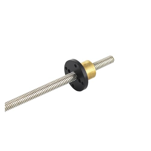 OSSIL Ball Screw Nuts Metal T10 Screw Length 470mm Lead 8mm 10mm Trapezoidal Spindle 1pcs with Copper Nut(Pitch 2mm Lead 8mm)