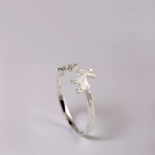 Bague ajustable femme élan brossé design classique haut de gamme - 3