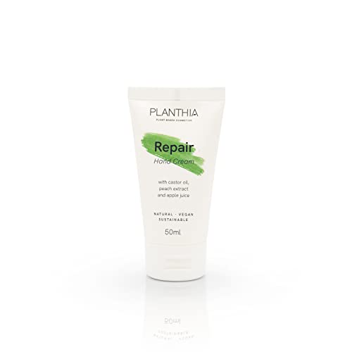 Crema Manos Hidratante y Reparadora REPAIR - Planthia - Crema de manos Natural que regenera, cuida e hidrata - Con Aloe Vera y Glicerina - Vegana y con 99,40% Ingredientes Naturales Cover