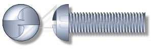 800pcs #6-32 X 1-1/2 Security Machine Screws Round Head One-Way Slotted Steel Zinc Plated Clear in USA by Aspen Fasteners, AFTPR-141070-C