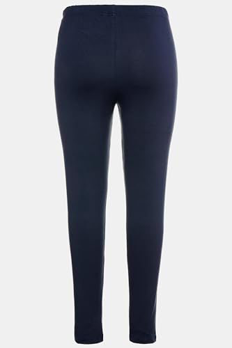 Ulla Popken Leggings Di Cotone Con Cintura Completamente Elastica Leggings Donna, Blu Nero, 36W / 32L - 4