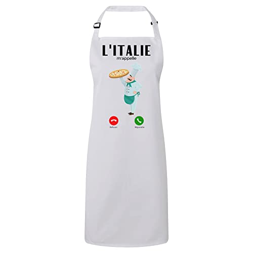 Tablier cuisine Italie anti-tache pour faire votre pizza