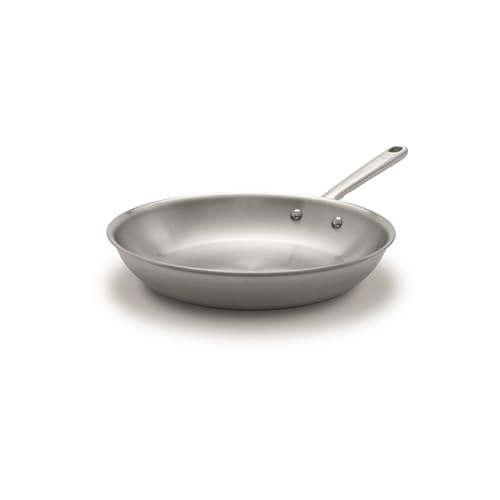 Atma – Sartén Inox 3 Capas 26 cm – Mango Remachado – Sin PFAS ni Recubrimiento Químico – Inducción, Horno hasta 230°C – Compatible con Todas las Cocinas – Fabricada en Francia