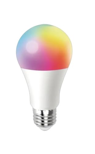 Lámpara LED E27 9W RGB+CCT con conectividad Bluetooth Mesh, ideal para ambientación y control remoto en espacios interiores.