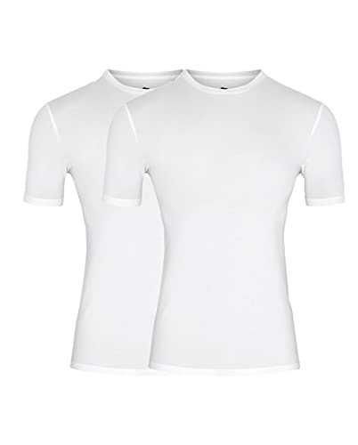 Matière premium pour ce lot de 2 t-shirts Dovre blanc taille M haut de gamme