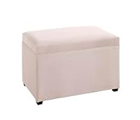 HAKU Möbel Sitztruhe Creme, MDF, Textilgewebe Cord - Maße: B 58 cm x H 42 cm x T 39 cm, Style: Modern