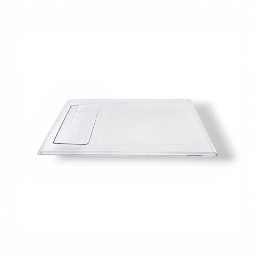 Image of Refrigerator Freezer Drawer Front Panel, Clear, 37 x 20.4 cm, Compatible with Voltas Beko Single Door 185-210 Ltrs