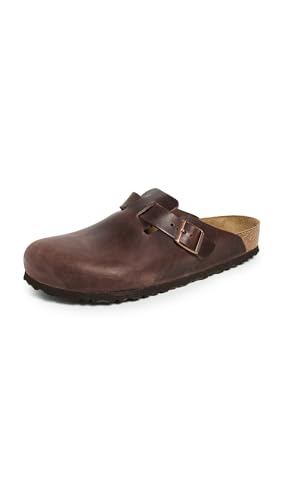 Birkenstock Unisex Boston Soft Footbed, Habana Oiled Leather, 39 M EU/8 M US