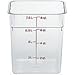 Cambro 8SFSPP190 CamSquare Food Container 8 qt. 8-3/8 x 8-3/8 x 9-1/8 transluce