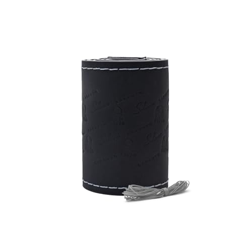 Image of Leather 25CM Universal Fit Car Steering Wheel Cover, Elastic Breathable and Odorless (Silver-4)