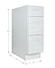 Hollywood Fabiani Design Drawer Base Kitchen Cabinet 18 in. W x 24 in. D x 34.5 in. H in Shaker White Ready to Assemble