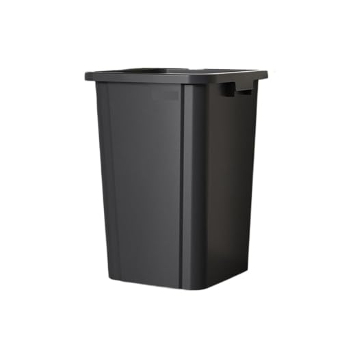 zhongqunli Papelera de baño, Cubo de Basura Cuadrado Grande for Uso Comercial y doméstico, Cubo Sanitario sin Tapa,para Inodoro, Dormitorio, Oficina, Cocina, Sala d(Black,50L)