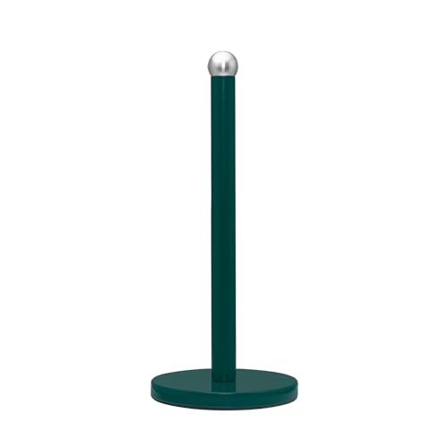 Innoteck Freestanding Kitchen Paper Towel Holder – Stable Non-Slip Base, Premium Stainless Steel – Fits Large-Sized Rolls, Modern Vertical Design – Green