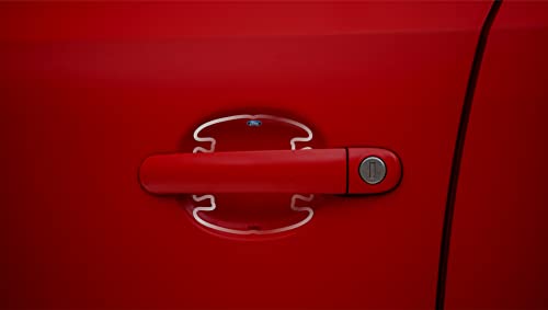 Image of BFRC 3D Gel Finish Car Door Transparent Handle Cup Scratch Guard Sticker Universal for Specific Brand (Pack of 4) (MRDRVAR) (Ford)
