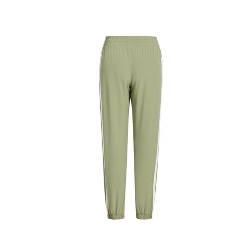 adidas Kids Girls Woven 3 Stripe Balloon Pants Training Casual - Green2