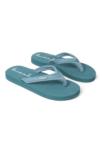 Animal Swish Womens Flip-Flops -Lightweight, Comfortable & Slip-on Footwear with Padded Straps - For Spring Summer, Beach, Walking, Outdoors Pale Green Adult Shoe Size 6