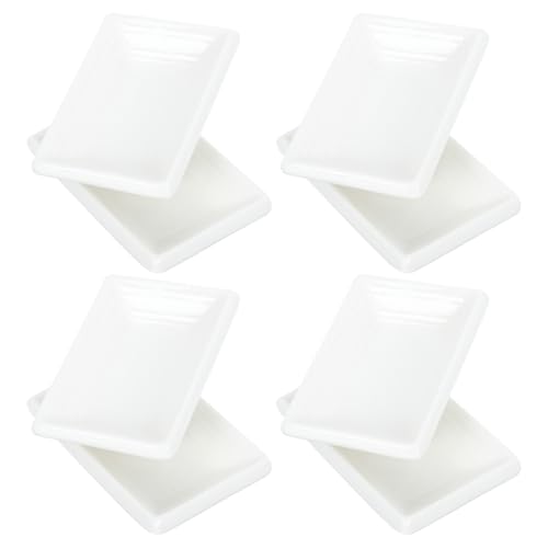 EXCEART Set 4 Piatti per Salsa in Ceramica 3 Pollici Mini Piatti per Condimenti Creativi per Olio e Salsa Giapponesi per Ristoranti e Uso Domestico