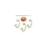MODRSA Gold Nose Hoops 18 Gauge Horseshoe Nose Ring Hoop 18G Half Hoop Earring Hoops for Women 3pcs Daith Earring Gold Tragus Helix Piercing Jewelry Septum Ring