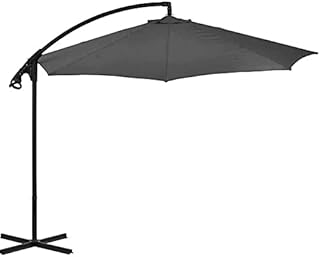 Guarda-sol guarda-sol, para jardim, gramado, deck, quintal e piscina guarda-chuva de pátio com botão de inclinação e manivela, guarda-chuva externo, guarda-chuva de mesa de mercado de pátio