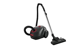 Grundig, VCC 3850 A Bodenstaubsauger mit Beutel, 800W, 2, 1 L, Schwarz/Rot
