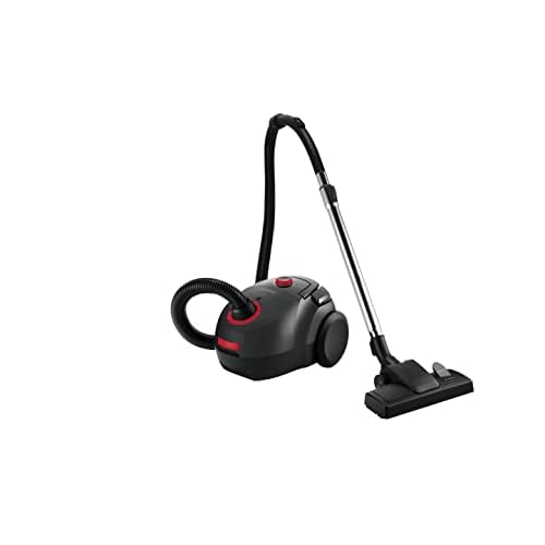 Grundig VCC 3850 A Bodenstaubsauger mit Beutel, 800 W, 2,1 l, Schwarz/Rot
