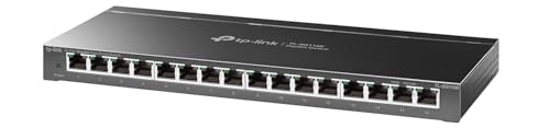 Image of 16 Port Gigabit Unmanaged Pro Switch, Plug and Play, Fanless, Metal Casing, Desktop /Wall-Mount, QoS, IGMP Snooping, TL-SG116E Compatible with TP-Link