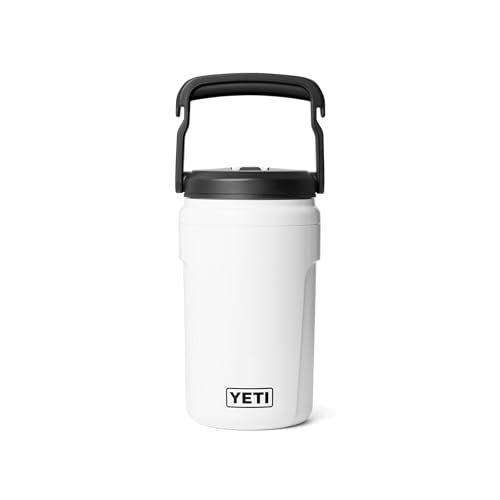 Image of YETI Silo 40 oz Insulated Magslider Straw Cap Water Jug - Leakproof, Lightweight Sports Bottle with Fence Hook Handle - Keeps Drinks Ice-Cold - Ideal for Gym, Sports & Tournaments, White