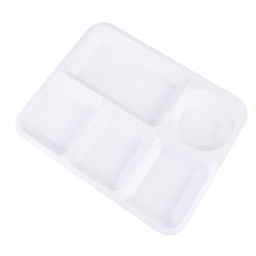 MOLUCKFU Divider Lunch Container Plate Small Divided Dish for Family Restaurant Easy to Clean