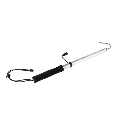 MAGICLULU Stainless Steel Telescopic Fishing Gaff Tool with Nonslip Handle and Lanyard, Retractable Medium-Size Fishing Hook for Freshwater and Saltwater Boating Outdoors