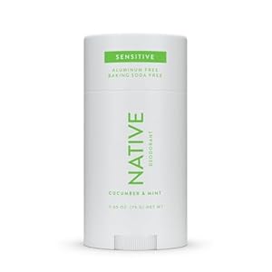 Native Sensitive Deodorant Contains Naturally Derived Ingredients, 72 Hour Odor Control | Deodorant for Women & Men, Aluminum Free with Baking Soda, Coconut Oil and Shea Butter, Cucumber & Mint