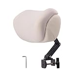 THANKO ヘッドレスト 後付け イス オフィスチェア クランプ 取り付け簡単 頭を支えてお昼寝サポート「後付けヘッドレストmochimo」 REHE25CGY (グレージュ)