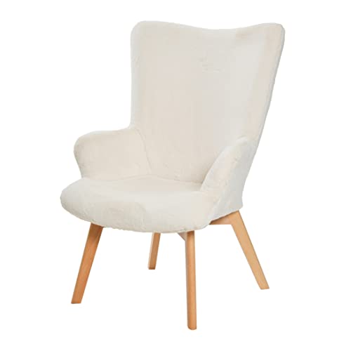 Sillón Plegable Peluche Blanco miniatura 1
