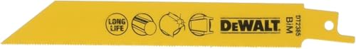 DeWalt BI-Metall Metallsäbelsägeblätter (Gesamtlänge: 152 mm, Zahnteilung: 1.1 mm, feine Schnitte in Stahlblech, Rohren und Profilen bis 1.5 mm) DT2385