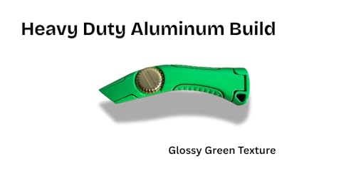 Premium Heavy Duty Utility Knife &ndash; Ergonomic Aluminum Roofing Knife for Professional Roofers & Construction Workers | Multi-Purpose Cutting Tool with 6 Extra Blades