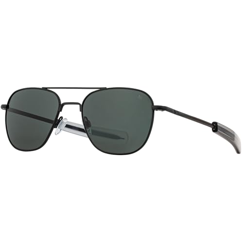 Image of American Optical Black Original Pilot Sunglasses | Nylon & Glass Lenses | Polarized & Non-Polarized