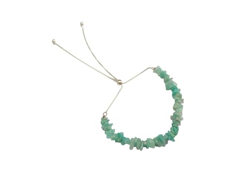 Joyería de plata de amazonita collar pulsera cuentas de pepitas plata de ley amatista mujer M 3
