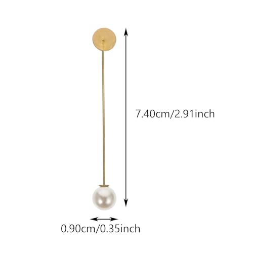 SOESFOUFU Lot de 10 Broches en Cuivre Perles Artificielles, Design Simple, Épingles à Chapeau et Revers, pour Mariage et Banquet – vue 2