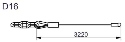 Cable de acero BodySolid Strength System de 3220 mm, modelo DPEC-SF, marca Hydra Fitness Exchange miniatura 2