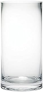 Floralcraft® 10cm x 20cm Clear Glass Cylinder Vase, Decorative Tall Flower Vase Plant Bud Container for Home Office Wedding Table Centerpiece