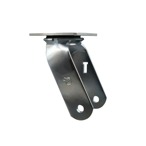 8 Inch Swivel Caster Fork Yoke Rig Frame for Pneumatic and Semi-Pneumatic Wheels - 850 lbs. Max Capacity - 4” x 4-1/2” Overall Top Plate - Service Caster Brand