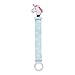 C.R. Gibson White and Pink Unicorn Baby Pacifier Clip for Babies, 2pc, 8.5'' L x 1'' W